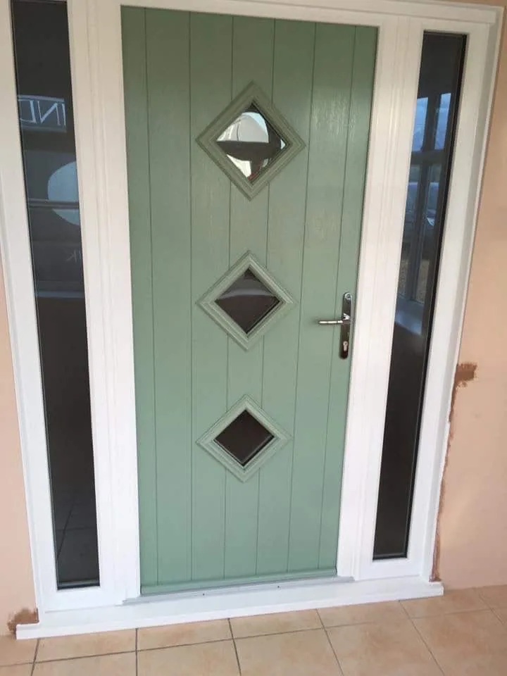 Chartwell green composite door installed by Double Glazing Funding