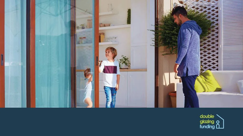 White uPVC bi-fold doors folded open