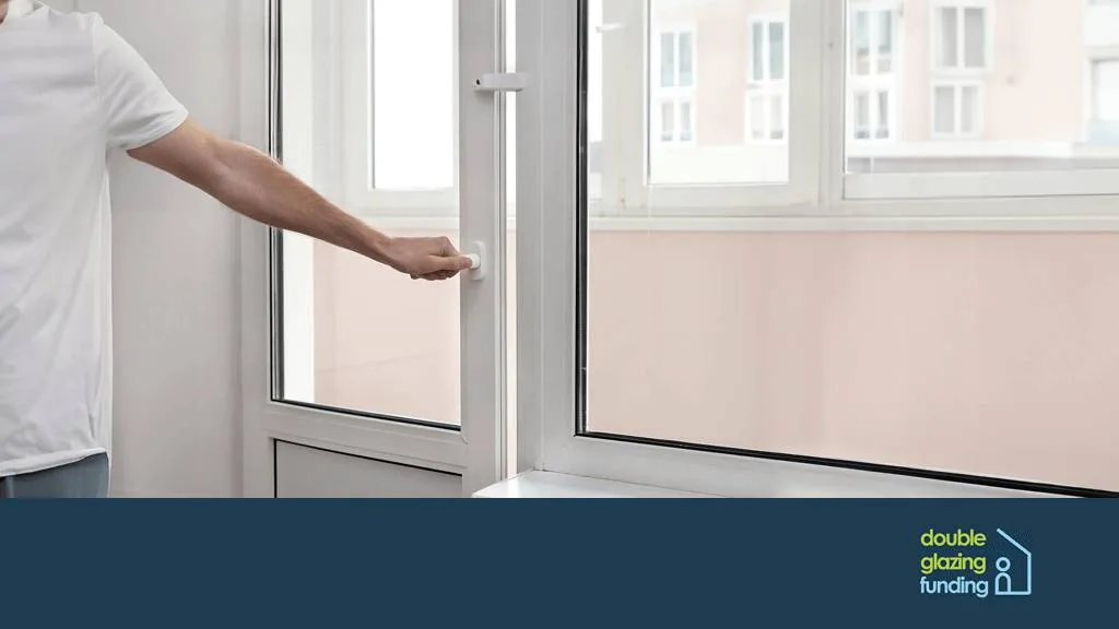 uPVC door being opened by a homeowner