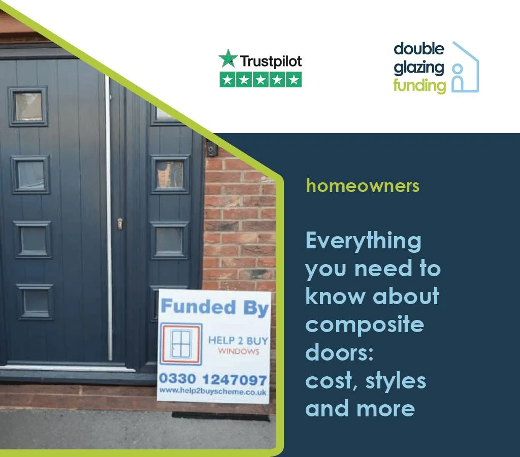Anthracite grey composite door with side panel