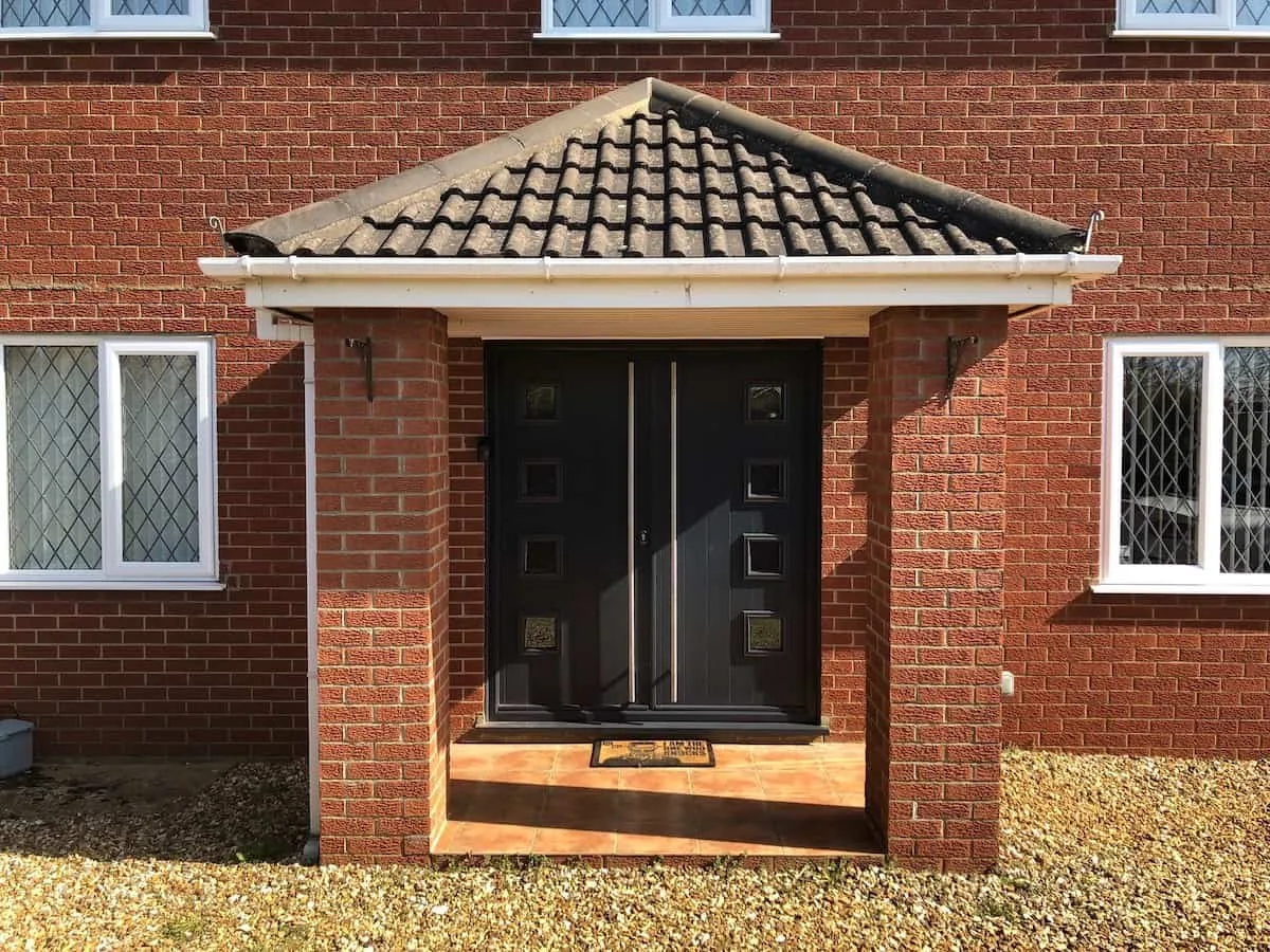 Pair of secure composite home doors, real customer installation