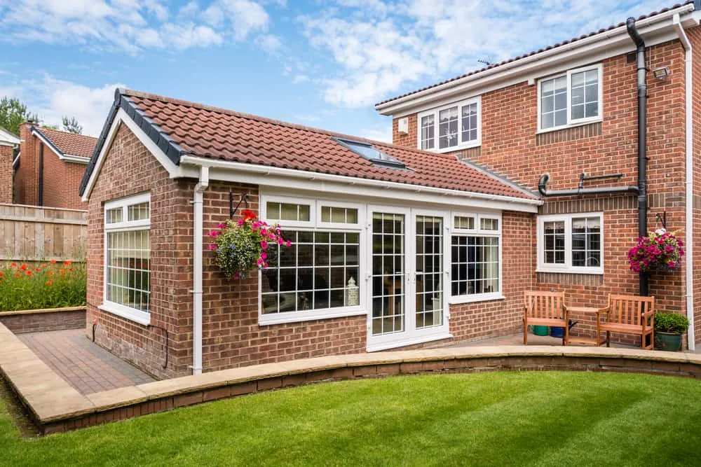 Modern uPVC front door with glazed panels