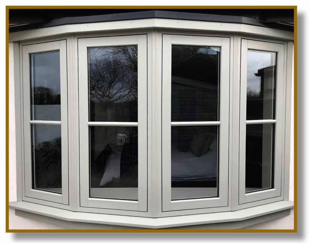 Cream flush windows