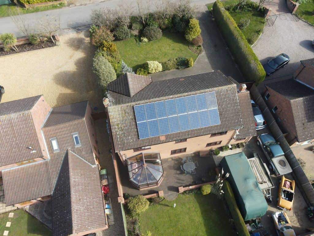 installed solar panels on a domestic house