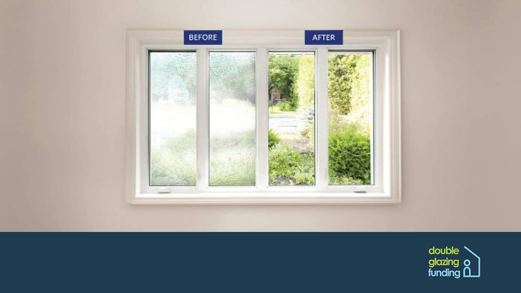 misted glass before and after repair
