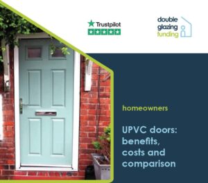 UPVC door in light blue colour