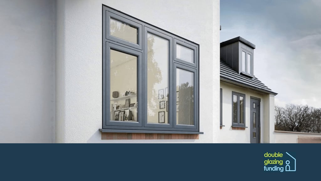 Antracite grey flushfit casement window