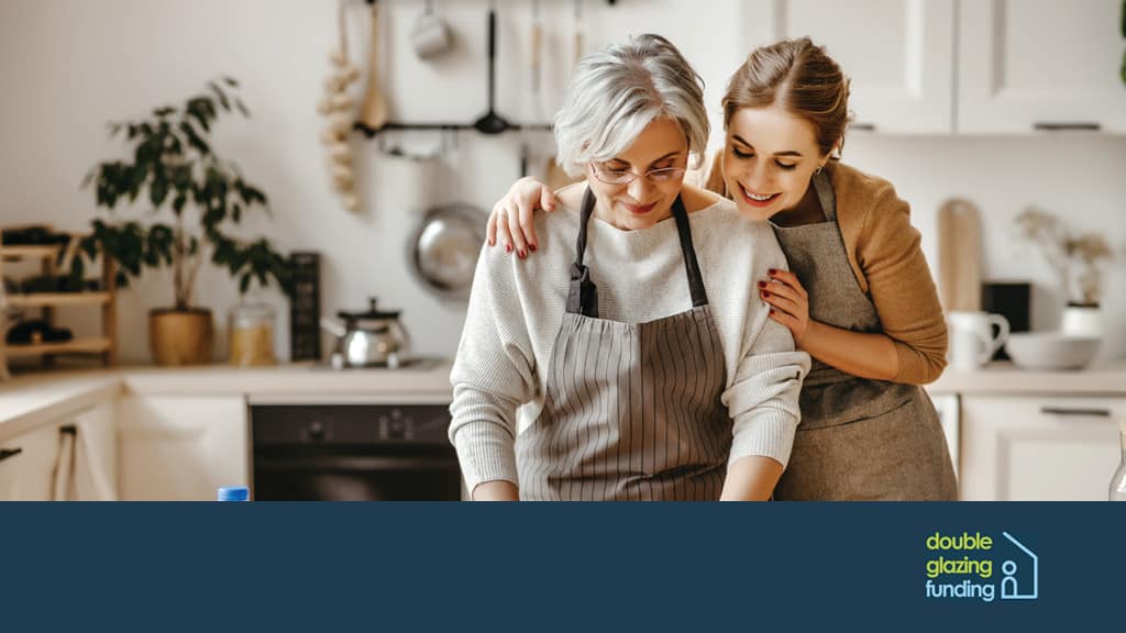 Two people in a kitchen