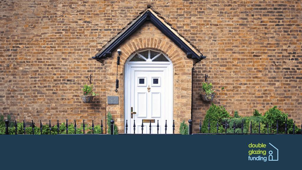 White composite front door