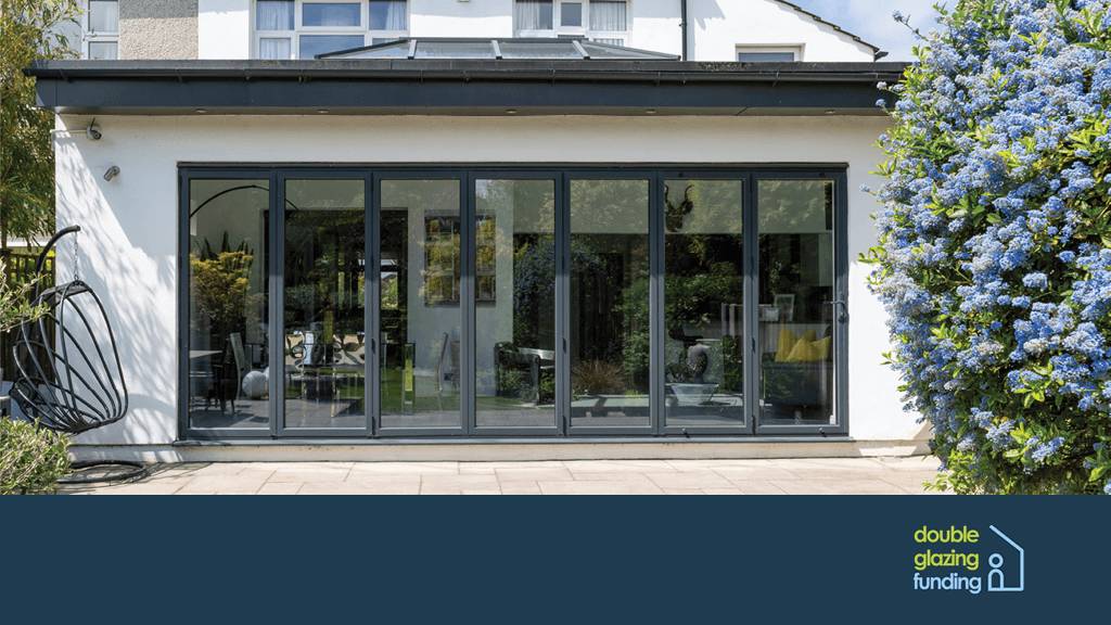 Image showing patio doors from the outside